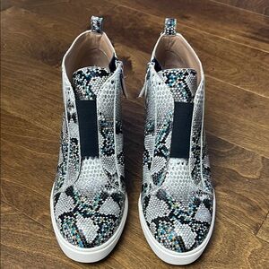 Paolo Black and White High-Top Sneakers